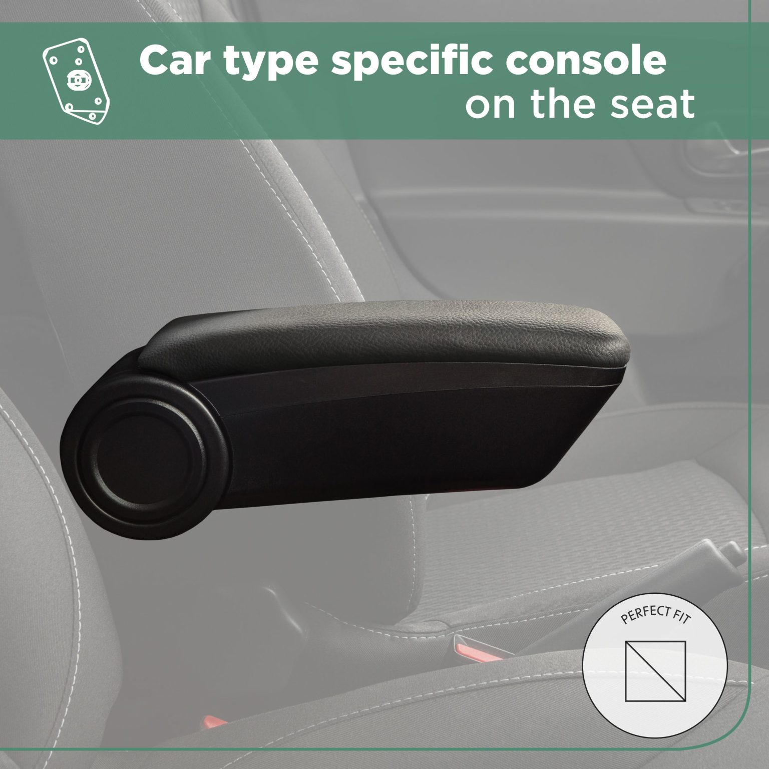 Bracciolo Armster 3 In Tessuto Per Toyota Yaris 2011-2014 - Nero, Omologato ISO 9001, Con Vanetto Portaoggetti